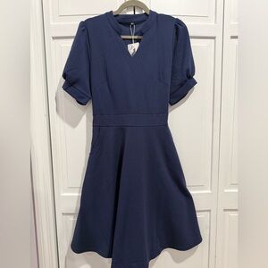 Elegant Navy Blue Dress